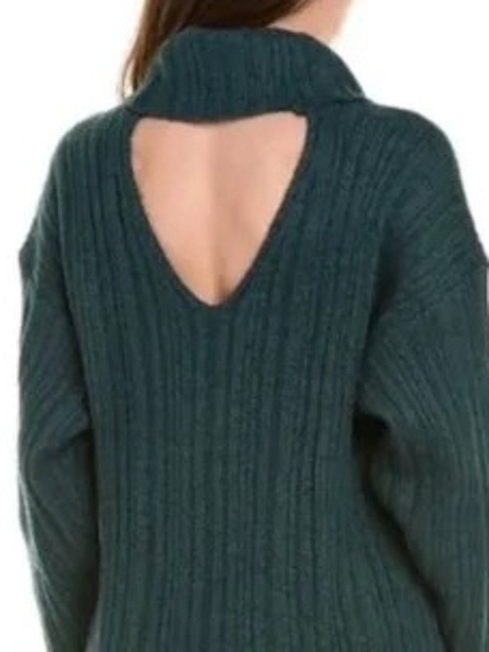 CAbi Dark Teal Ribbed Sweater